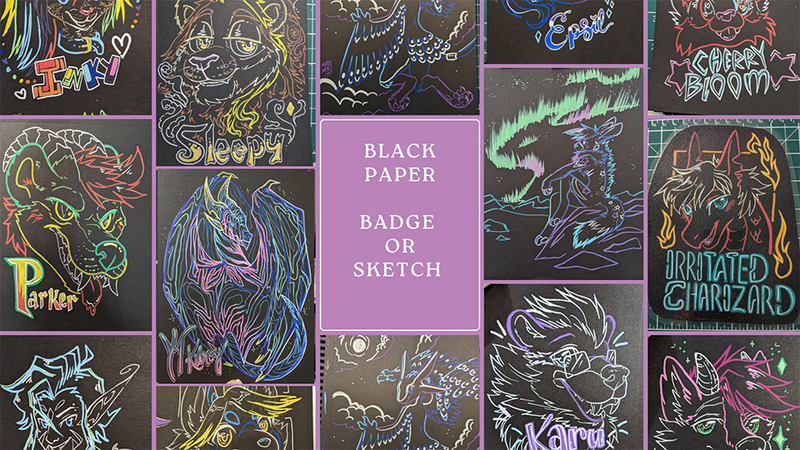 Black Paper Badge